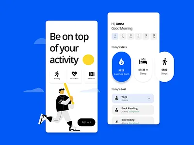 Activity Tracker - UI Xploration activity canada color creative design health tracker ui visual