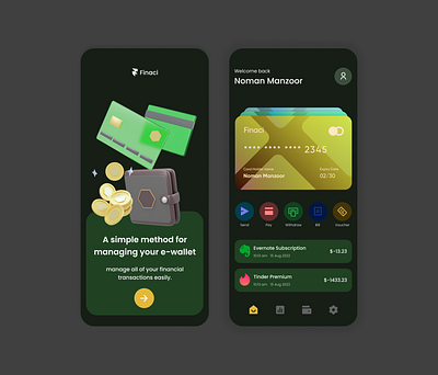 E wallet app UI design app design ui ux wallet