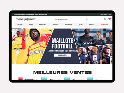 Made in Sport Marketing Automation agence animation design dnd ecommerce home made madeinsport magento page product scroll sport ui website