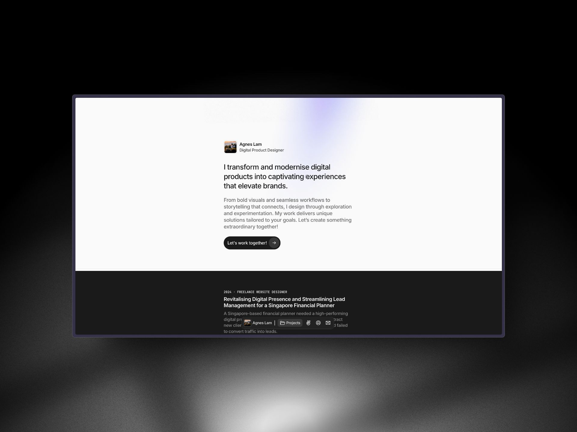 UX Portfolio Overhaul: One-Page Wonder or Wild Gamble? animation branding design framer graphic design interaction portfolio redesign ui uiux user experience user interface ux