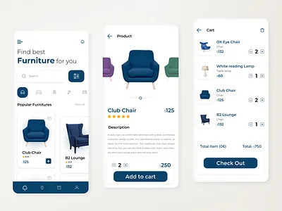 Ecommerce Mobile App brand branding creative design ecommerce ecommerce mobile app eshop furniture illustration mdgrpias minimal mobile mobile app online shop shop shopping trending ui unique ux