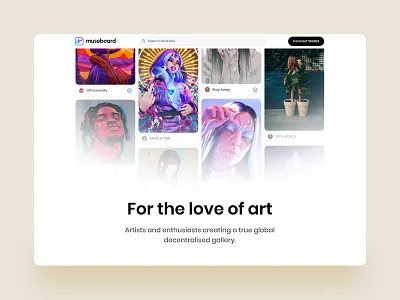 Museboard interaction interaction design nft ui ux web3