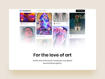 Museboard interaction interaction design nft ui ux web3
