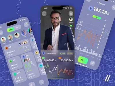 Cryptocurrency Mobile IOS App animation app app design app ui crypto cryptocurrency dashboard design ecommerce finance interface mobile mobile app mobile ui motion stream track ui ux video