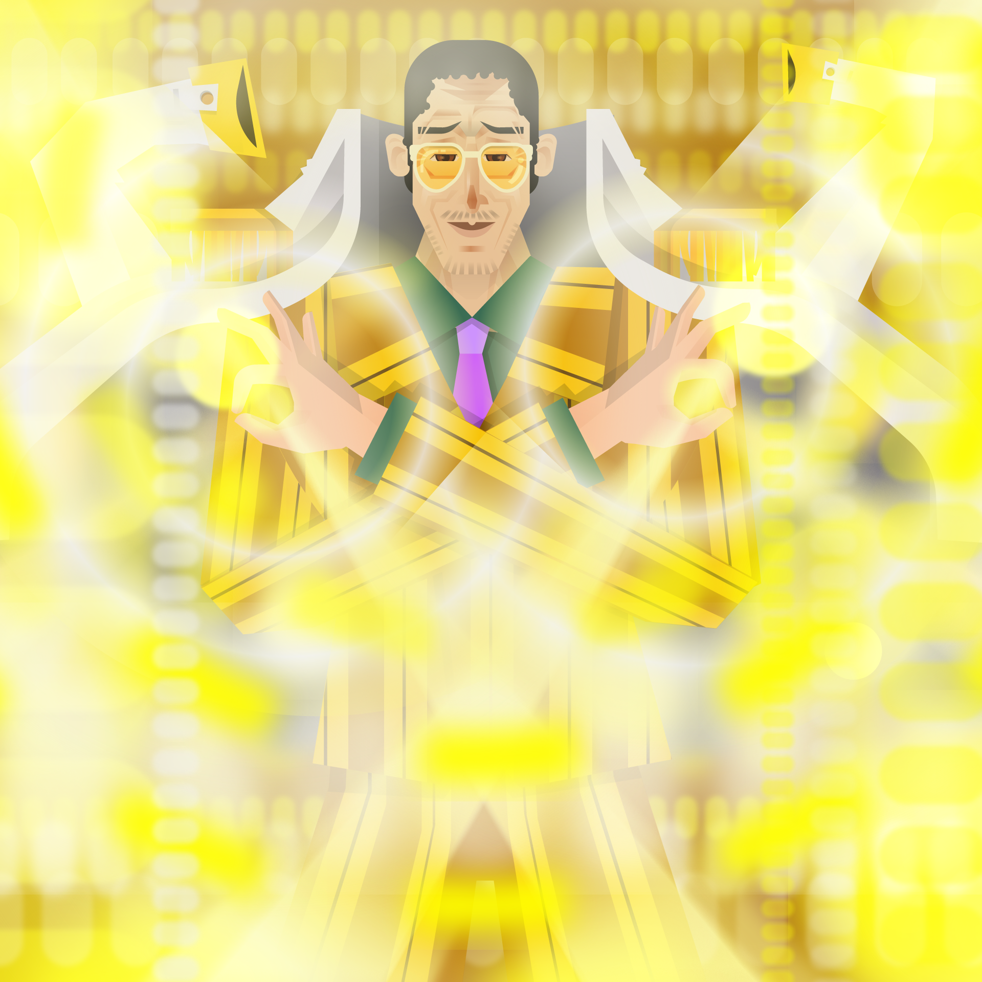 Admiral Kizaru admiral borsalino flat illustration kizaru onepiece vector vector illustration