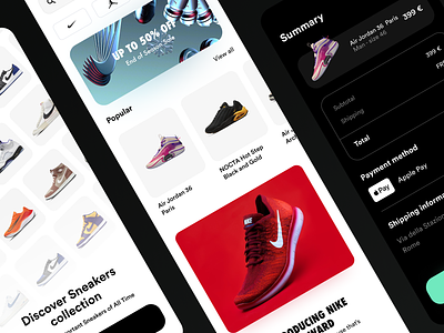 Sneakers App app design mobile nike sneakers ui uxui