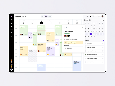 Calendar Web App app calendar dashboard design management mobile office timesheet ui uxui web work