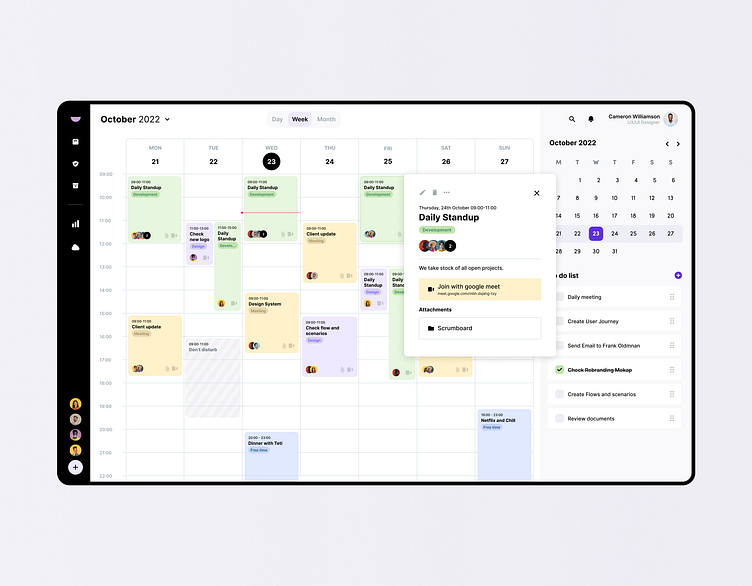 Calendar Web App by Mokap Studio on Dribbble