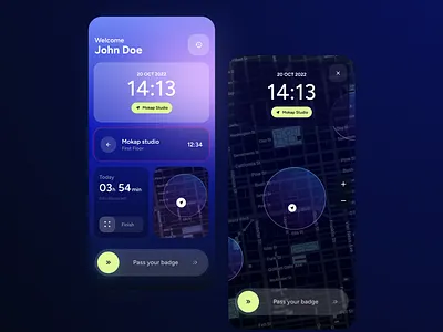 Badge app app badge card dashboard design mobile office ui uxui web work