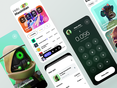 NFT Marketplace app app dashboard design marketplace mobile nft ui uxui web