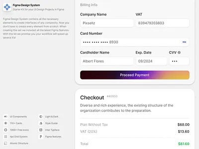 Figma Design System branding components craftwork dashboard design design system figma landing layout templates ui ui kit visual web website
