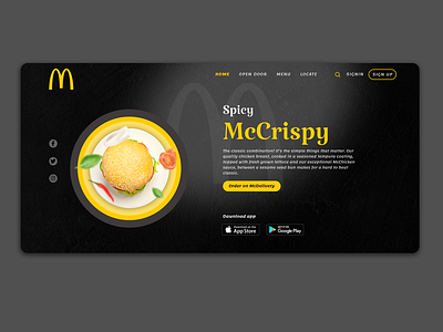 McDonald's Website landingpage uidesign uiux webtemplate