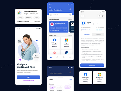 Job Finder App design job finder mobile app mobile ui ui