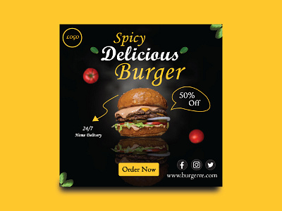 Food Flyer burger design flyer foodflyer graphic design illustration poster socialmedia socialmediapost typography