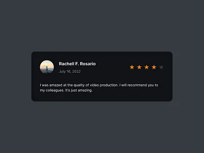Service Review Component for Landing Page comments component minimal reviews ui