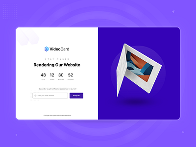Video Card - Coming Soon Page Design 2022 card clean clean ui coming soon coming soon desing coming soon page creative design illustration minimal modern notification style guide trending video video card