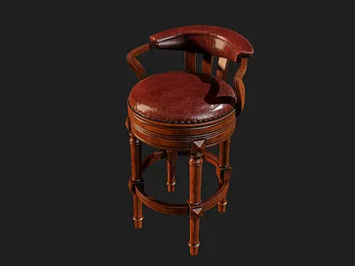 Free Download 3D Model of bar stool 3d animation design graphic design