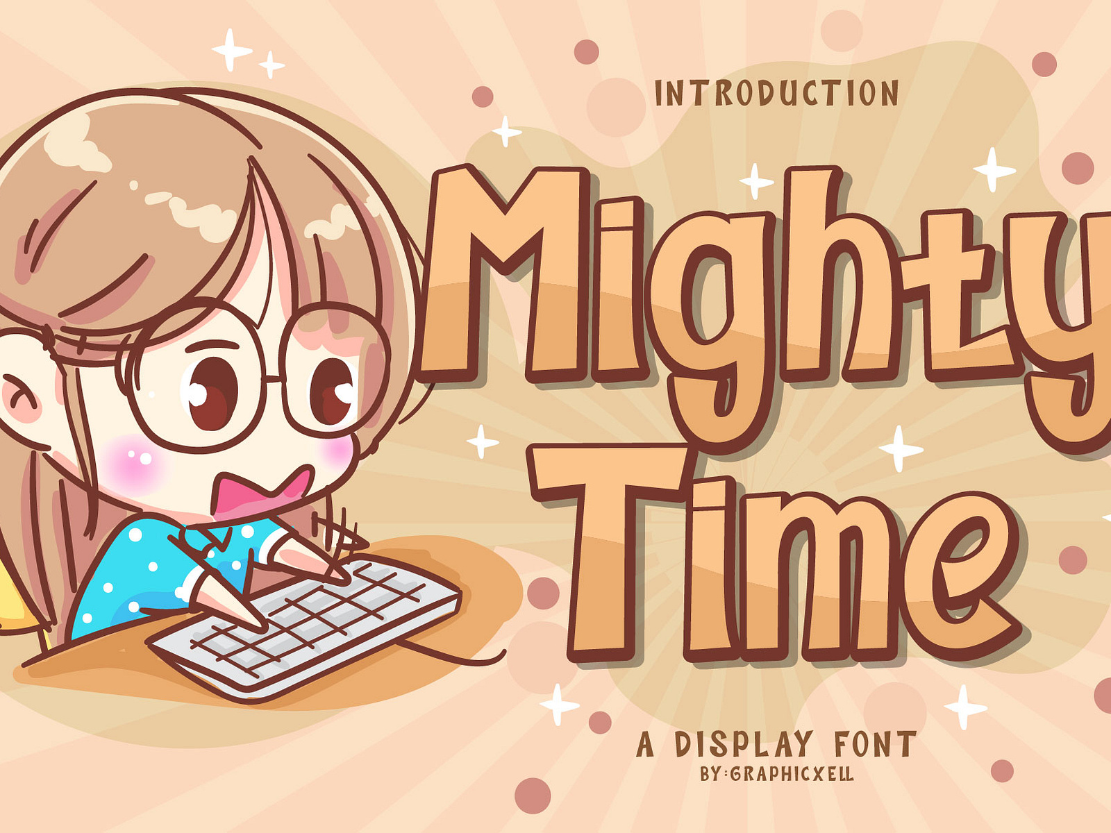 Mighty Time Display Font by Graphicxell on Dribbble