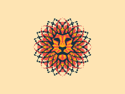 Floral Lion Harmony Logo animal brand branding floral flower harmony king leader leaf lion lioness logo logos wild