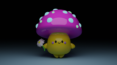 Cute mushroom art character cute design illustration mushroom