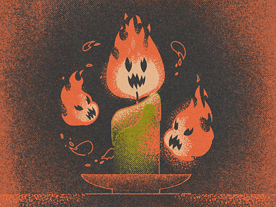 Candle - Fright Fall Challenge candle candles character character design darkness evil fire flame halloween happyhalloween hellsjells illustration night texture wick