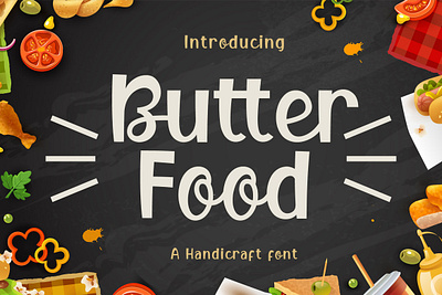 Butter Food - Handcraft Display Font playful