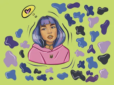 Pink hoodie girl graphic design hoodies illustration picture pink hoodie soldier ukraine