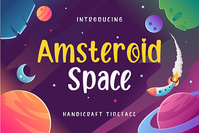 Amsteroid Space - Handcraft Display Font playful