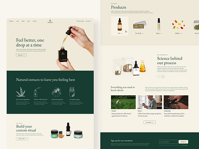 Celestial - CBD Products Brand Concept branding design landing page ui website