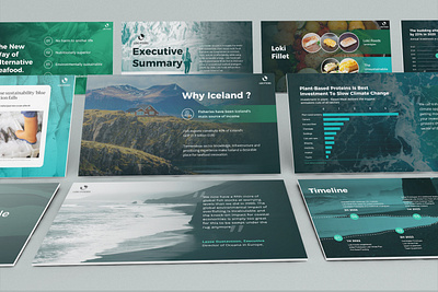 Pitch Deck Exploration Presentation deck design food graphic