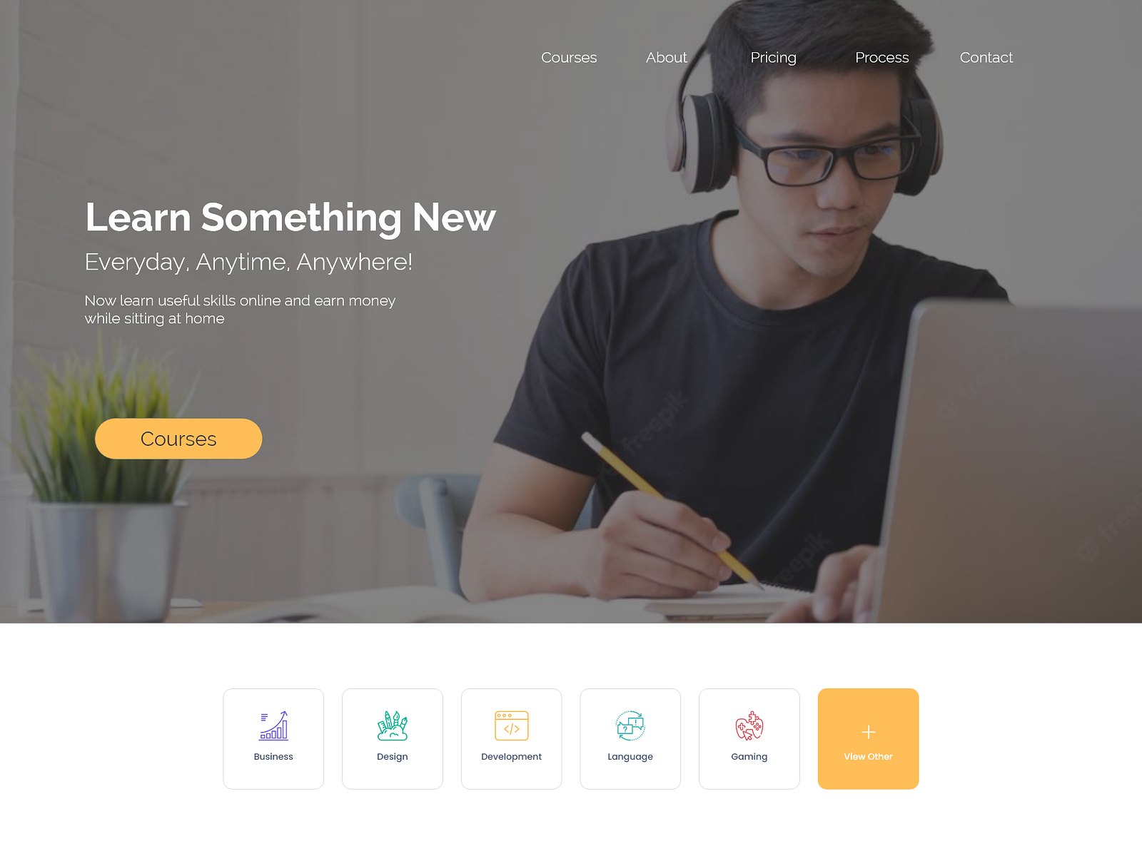 Website Hompage UI - Online Learning by Inceptious Studio on Dribbble