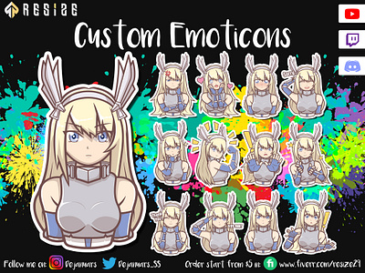 Gaming Girls Emoticon Concept🎨 (SOLD) cartoon chibi customemoji discord emoji emotes emoticon gamer illustration illustrator logo mascot metaverse nft opensea sticker streamer twitch twitchemotes youtuber