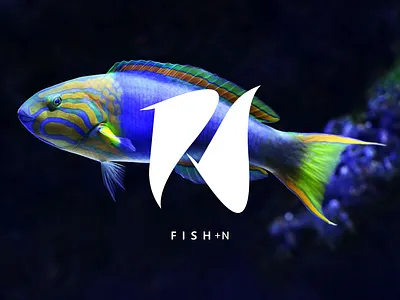 Fish + N Logo Design 3d animation art brand branding businesslogo creative logo design graphic graphic design illustration illustrator logo logo type logodesign motion graphics project rifat typography ui