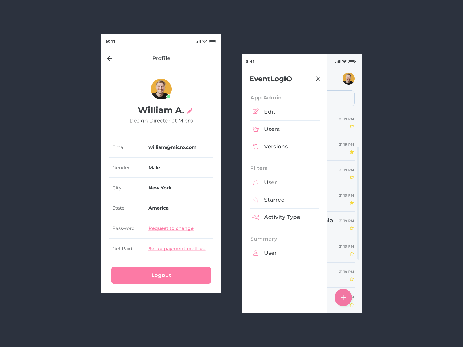 User Profile - Mobile Menu - UX/UI Design by Zulqurnain on Dribbble