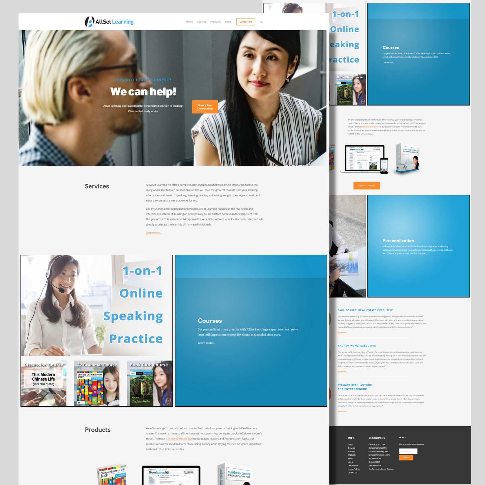Example of Squarespace website design