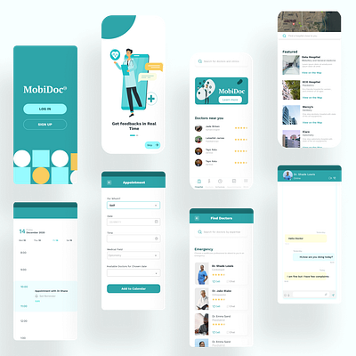 Telemedicine App-MobiDoc dailyui design mobile mobile app ui uidesigner ux