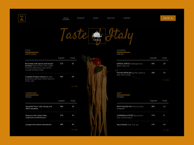 Menu for the restaurant app branding design graphic design illustration logo typography ui ux vector