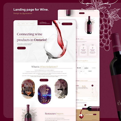 Landing Page for Wine. dribbble figma graphic design ui userexperience webdesign winewebsite woocommerc
