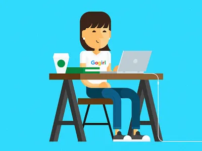 Back to Office cartoon hybrid illustration vector work from home