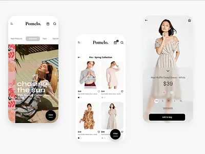 Pomelo - Fashion e-commerce mobile app e commerce fashion mobilefashion shopping ui ux