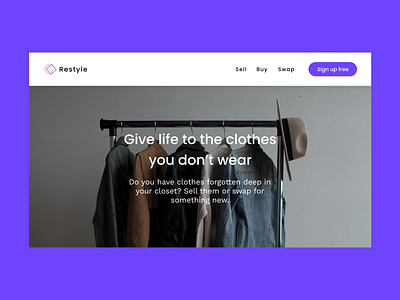Restyle - example website design branding design ui