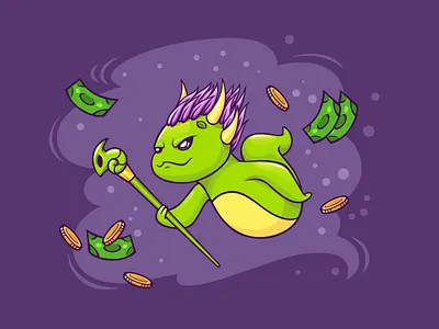 NFT Game character artwork battle bitcoin blockchain character coins dragon ethereum flight flying game magic maskot metaverse money monster nft opensea purple vs