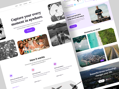 Drone website drone drone website landing page product selling ui design web design website