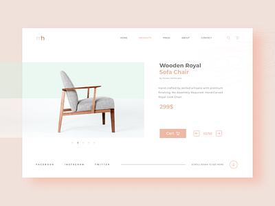 Royal Sofa Header Design branding clean clean ui design design e commerce furniture furniture website header ui design illustration logo product website sofa sofa website soft clean ui design typography ui ui design user interface ux website