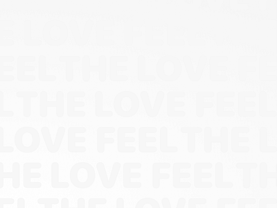 Feel the Love branding typography