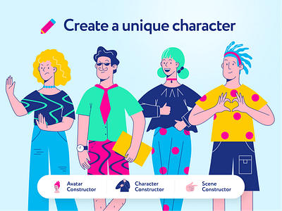Holsy character constructor figma illustration illustrations illustrator maker office pack team vector work