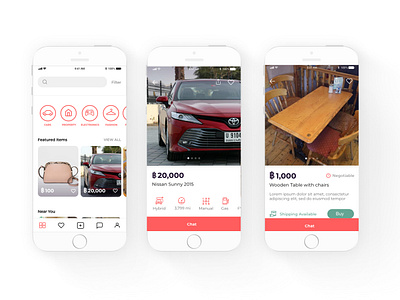 Omise - Second Hand Buy/Sell Mobile App design e commerce mobile ui ux