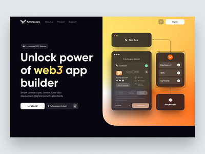 Futureapps - Web3 Platform blockchain crypto crypto website cryptocurrency home page design product page design ui uiux ux ux ui design uxuidesign wallet web web design web marketing web ui web3 webdesign webpage website
