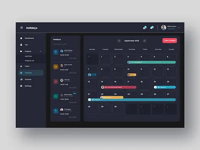 Vacation records CRM crm design graphic design ui uiux ux uxui