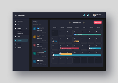 Vacation records CRM crm design graphic design ui uiux ux uxui